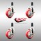 Service Caster 4 Inch 316SS Red Poly Swivel 1-1/4 Inch Expanding Stem Caster Set Brake SCC SCC-SS316EX20S414-PPUB-RED-TLB-114-4 - alternate 3